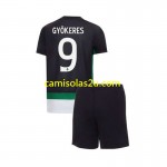 Camisolas de futebol Sporting Clube de Portugal Gyokeres 9 Criança Equipamento Principal 2024/25 Manga Curta